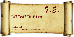 Török Elza névjegykártya
