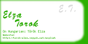 elza torok business card