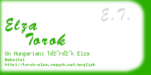 elza torok business card